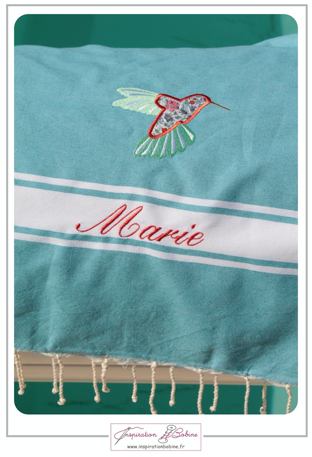 fouta  adulte bleue caraïbe