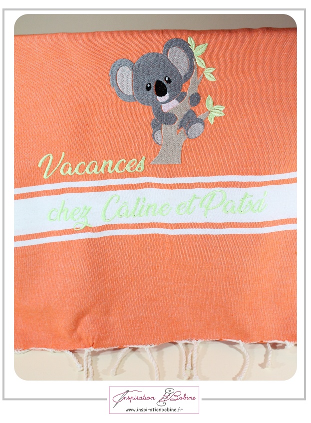 fouta enfant  orange