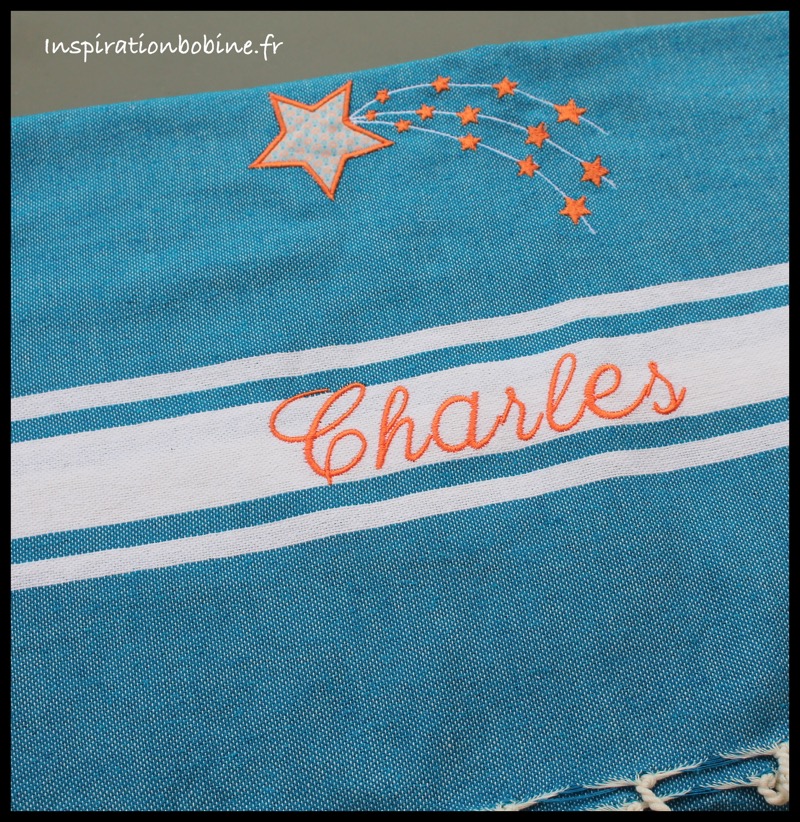 Fouta enfant bleue