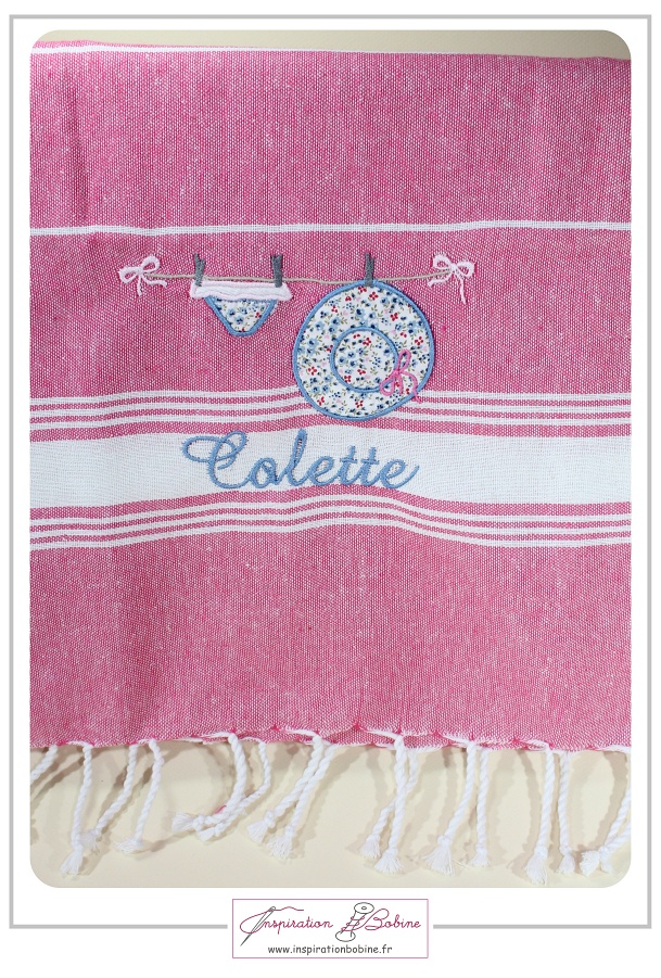 Fouta taille bébé rose