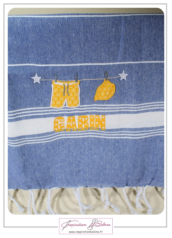 Fouta bébé bleue