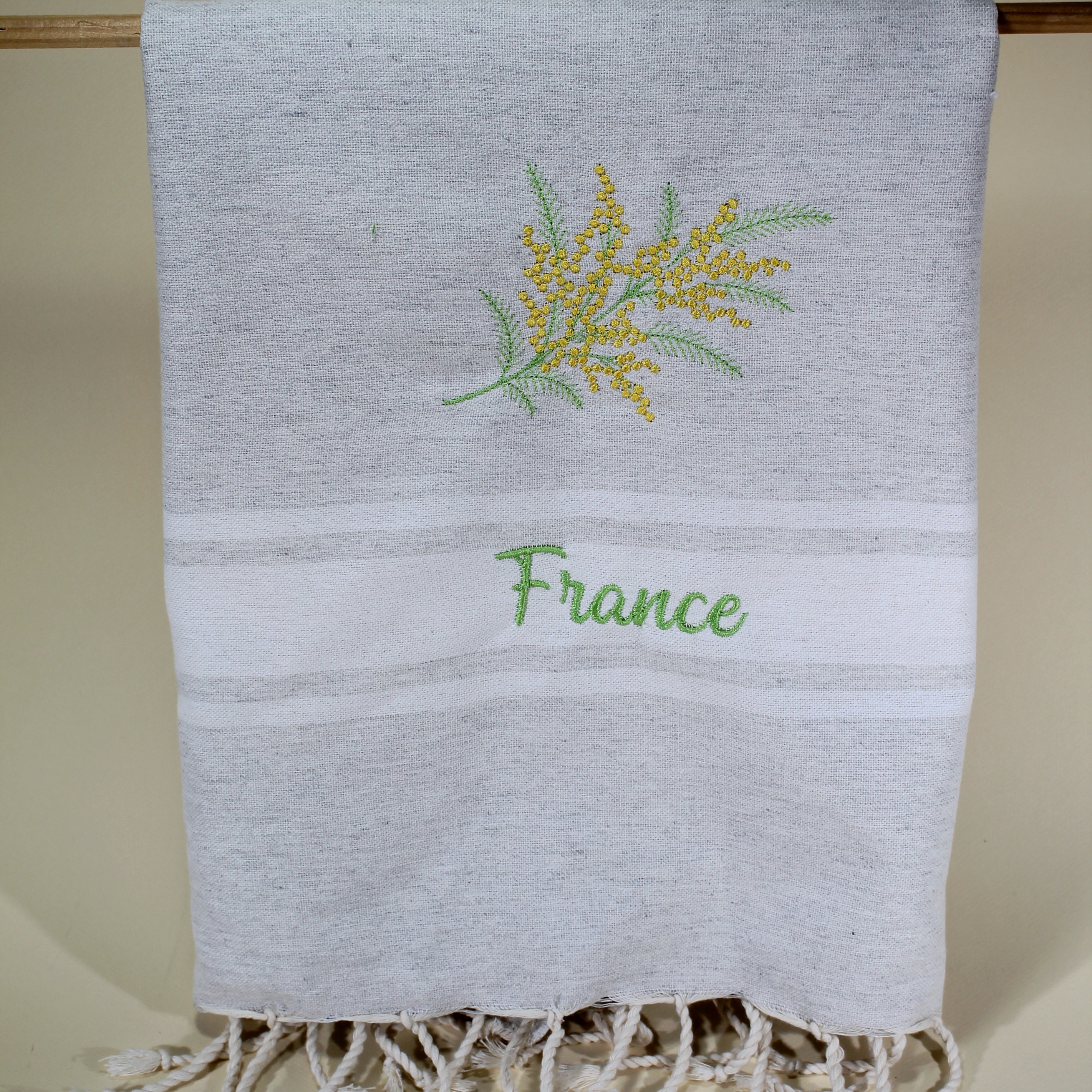 fouta enfant gris