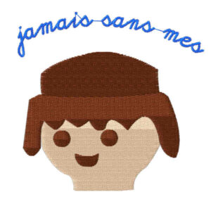 122 - Tête playmo + texte