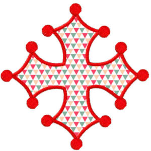 025 - Croix occitane applique