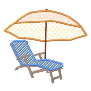 421 - 1 chaise longue parasol - 10x9