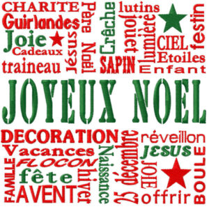 444 - Tableau - mots - Noël