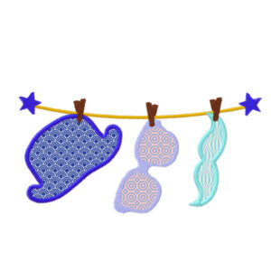 454 - Corde à linge - petit monsieur