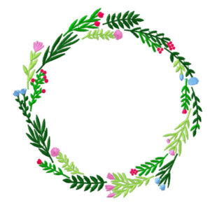 493 - Couronne de fleurs