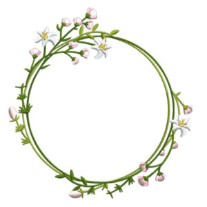 494 - Couronne fleurs et lys