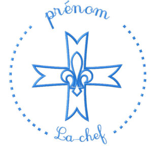 596 - Cercle - croix FSE + prénom