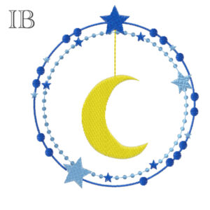 597 - Cercle - lune et étoiles