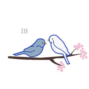 629 - 2 oiseaux appliqués