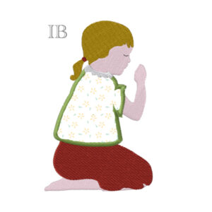 632 - Fillette en prière - applique
