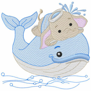 753 - Baleine & éléphant