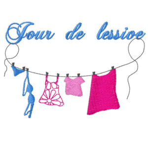 087 - Corde à linge jour de lessive