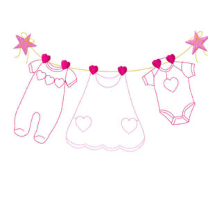 094 - Corde à linge bébé fille